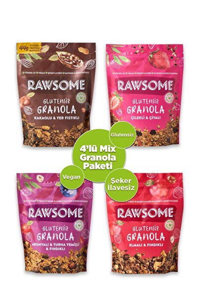 Rawsome Glutensiz 4'lü Granola Paketi 4x250 g