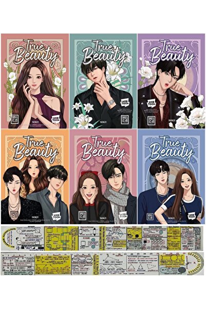 Destek Yayınları True Beauty 1-2-3-4-5-6. Ciltler Webtoon Seti + Matematik Öğ...