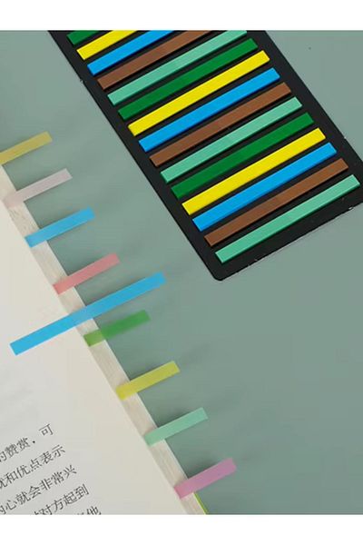Para Todos Transparent Colored Thin Strip Postit - Bookmark, 300 Sheets