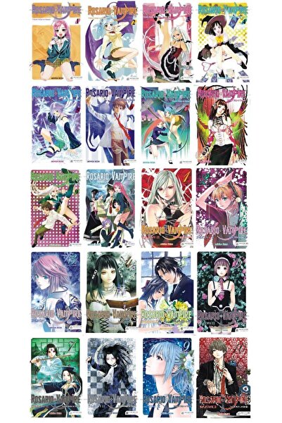 Akıl Çelen Kitaplar Rosario + Vampire 20 Cilt Manga seti (1. Sezon ve 2. Sezon)