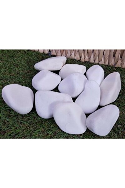 Ekodoğa Dolomit Taş Beyaz 25 Kg 6-10 Cm Dere Taşı Çakıl Taşı Bahçe Süs Taşı D...