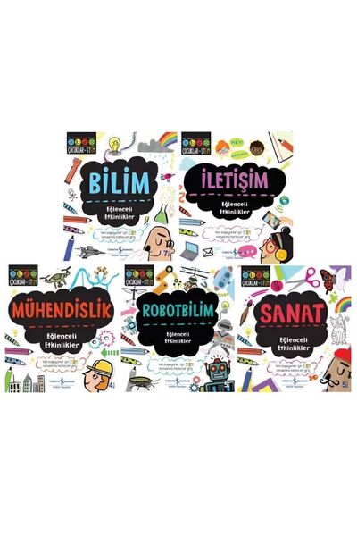 TÜRKİYE İŞ BANKASI KÜLTÜR YAYINLARI Eğlenceli Etkinlikler STEM 5 Kitap Set / ...