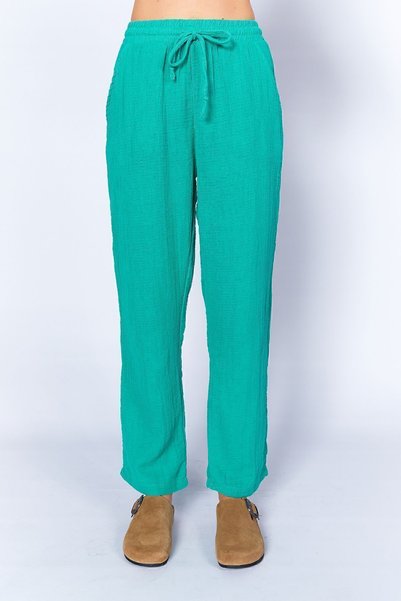 EDITION WOMAN Comfortable Cut Muslin Trousers |   Edi 100667011 -7011