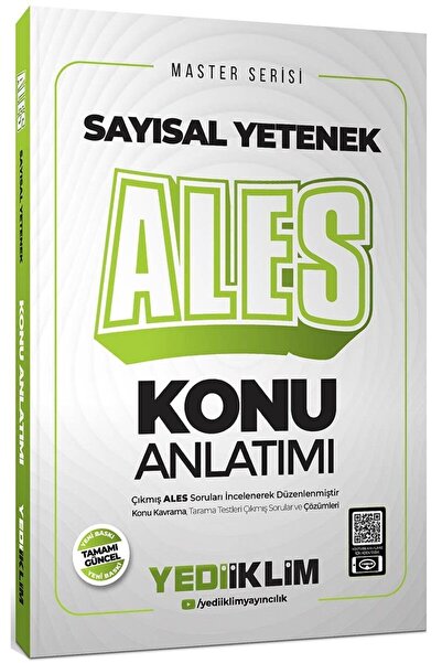 Yediiklim Yayınları 2026 Master Serisi ALES Sayısal Yetenek Konu Anlatımı