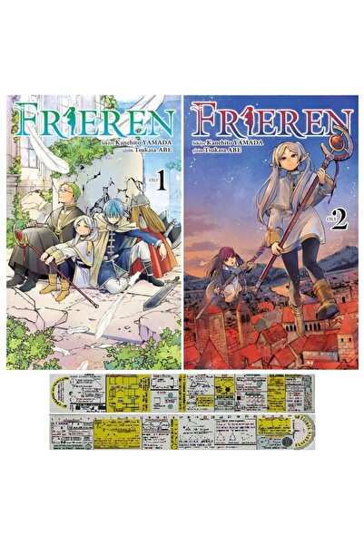 Marmara Çizgi Yayınları Frieren 1-2. Ciltler Manga Seti + Mat. Öğreten Cetvel