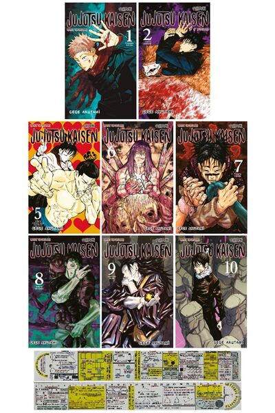 Gerekli Şeyler Yayıncılık Jujutsu Kaisen 1-2-5-6-7-8-9-10. Ciltler Manga Seti...