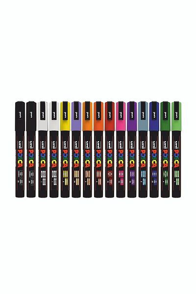 Uni Posca Set of 15 Marker PC5m