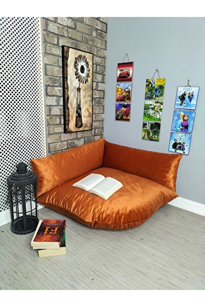 minderx Turuncu Dekoratif Kitap Okuma Ve Yer Minderi