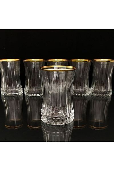 Paşabahçe Elysia Real Gilded Tea Glass