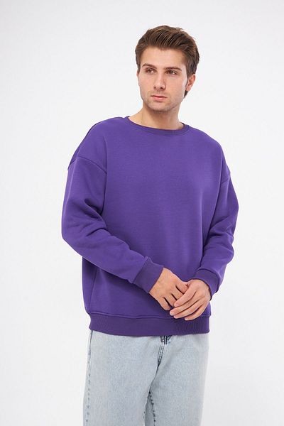 Moda Işık Μωβ φούτερ Unisex - Crew Neck, 100% Cotton Hoodie