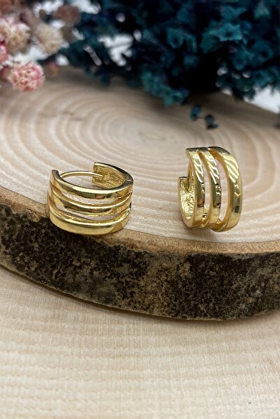 SUNSHINE 925 Ayar Gümüş Trend 3'lü Halka Küpe