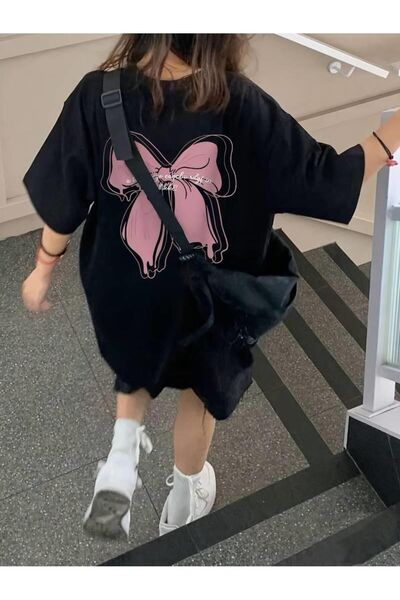 Oldeys Y2k Back Printed Ribbon Oversize póló