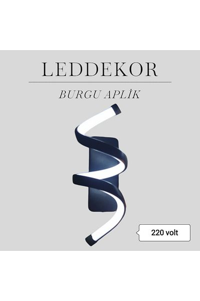 Leddekor Black and White Colored Twisted Sconce
