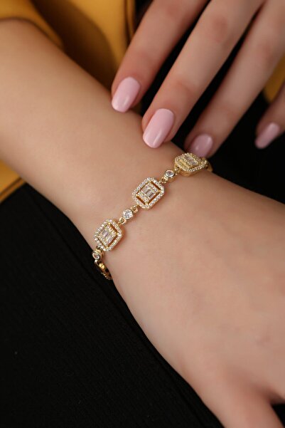 SUNSHINE 925 Ayar 3 Bagetli İtalyan Zincirli Gümüş Bileklik