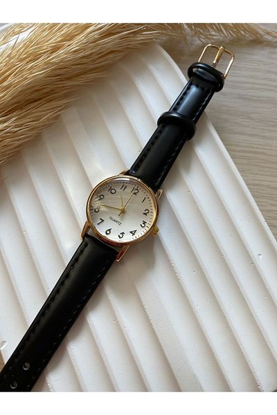 QUARTZ Rubsey Minimal Vintage Women Wristwatch Retro Leather Band 1 Pcs
