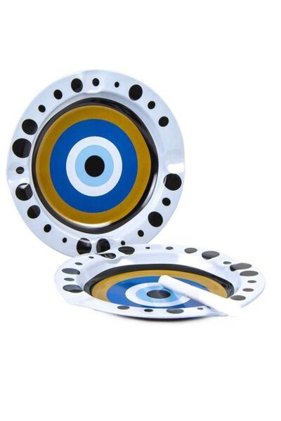 GRANDSTORE منفضة سجائر معدنية ملونة مزخرفة مفيدة جدًا