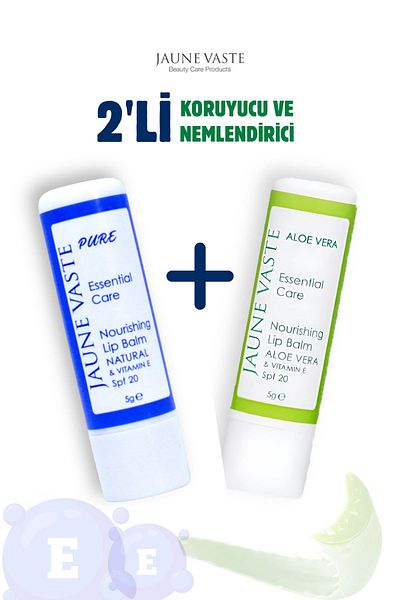 Jaune Vaste Lip Care Repair Care for Dry and Chapped Lips Spf20 5g Stick Aloe Vera + Plain