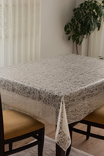 decorekor Lüks Silinebilir Hijyenik İplik Desen Şeffaf Kaplama Pvc Muşamba Ma...