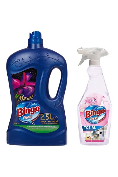 Bingo Fresh Masal Yüzey Temizleyici 2,5 Lt & Mutlu Yuvam Toz Al İz Bırakmaz 750 ml