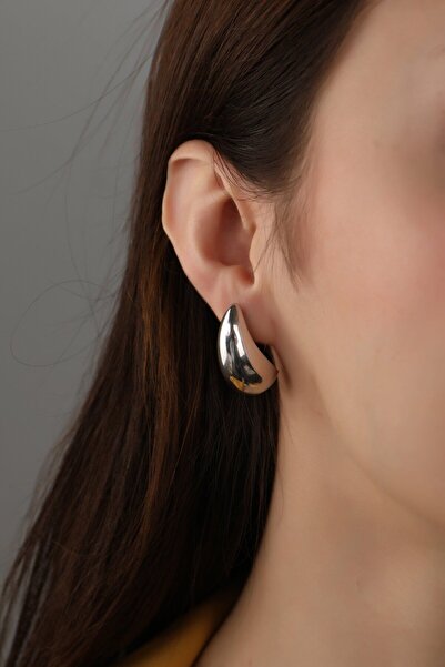 SUNSHINE 925 Ayar Bottega Gözyaşı Rodyumlu Damla Küpe