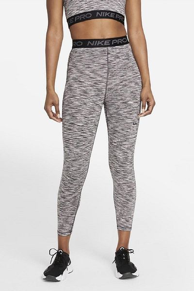 Nike Pro Training Space Dye Legging Tight Fit Black Gray Leggings