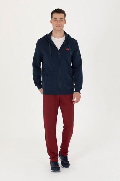 Burgundy polo sweatpants sale