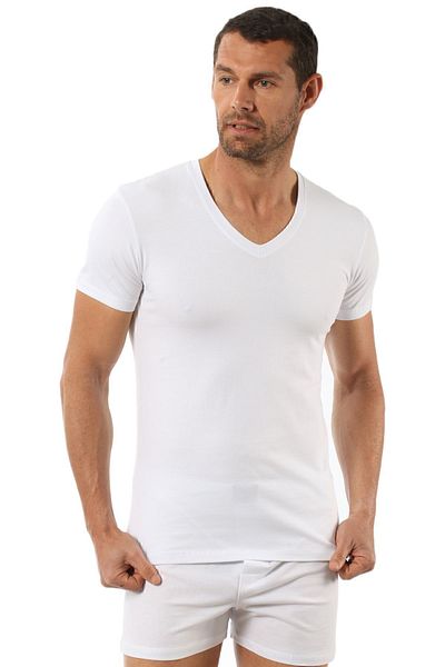 ÖZKAN underwear Özkan 0273 Men's V-Neck Half Sleeve Cotton T-Shirt Undershirt