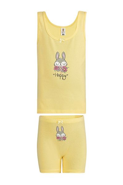 ÖZKAN underwear Özkan 43129 Σετ εσώρουχα για κορίτσια από βαμβακερό κίτρινο χοντρό λουράκι