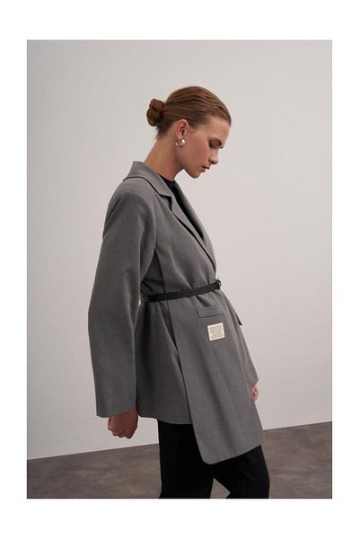 FUSHYA Blazer Jacket - Belt Detailed