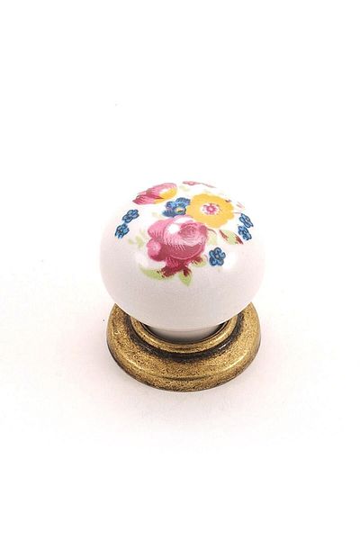 Kulpca Porcelain Button Handle- Antique Yellow-Pd001