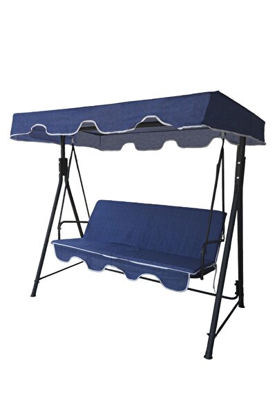 OGUZSER Salıncak Takımı Ekonomik Malzeme Mavi Minder Takımı Iki Kişilik