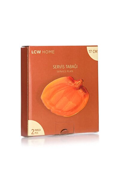 LC Waikiki Bal Kabağı Desenli Cam Tabak 2'li 17 Cm city
