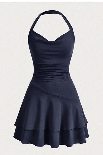 Edela Rochie mini cu bretele 5022 - Decolteu