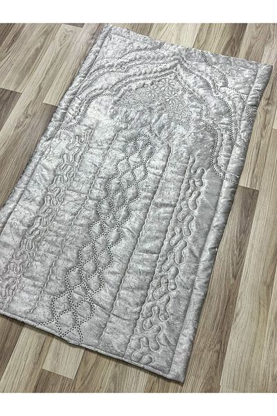 AYHANHOME French Velvet Dowry Bridal Set - Guipure Embroidered Prayer Mat
