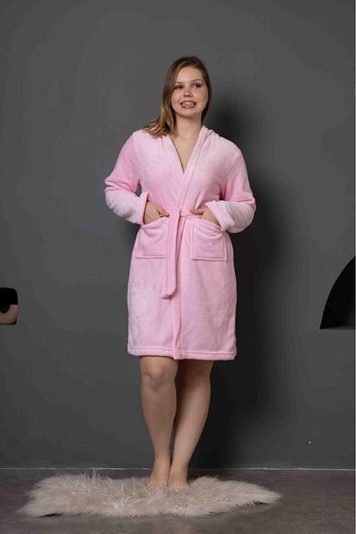 mervemoda Ροζ Ultralite Cape γυναικεία ρόμπα