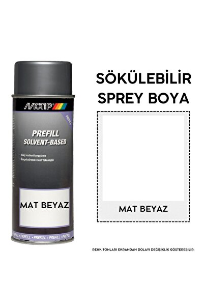 Motip Plasti Dip 400 Ml Sökülebilir Kauçuk Mat Beyaz Sprey Boya Plastidip