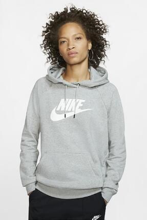 Nike Sportswear Essential Fleece Hoodie Kapu onlu Gri Sweatshirt Fiyat Yorumlar Trendyol