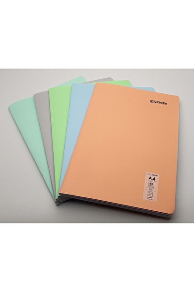 Umur My Note Text Pastel A4 80 Yaprak (3 KARELİ 3 ÇİZGİLİ) Tel Dikişli 6 Lı P...