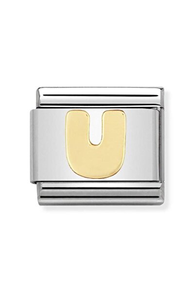 NOMİNATİON Composable Classic Dekoratif Link - Harfler - U Harfi - (21 U) 18k Altın