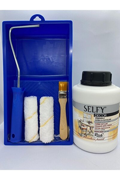 Rich Selfy Decor Kendinden Vernikli Mobilya Boyası 1250 Cc Beyaz Boyama Rulo ...