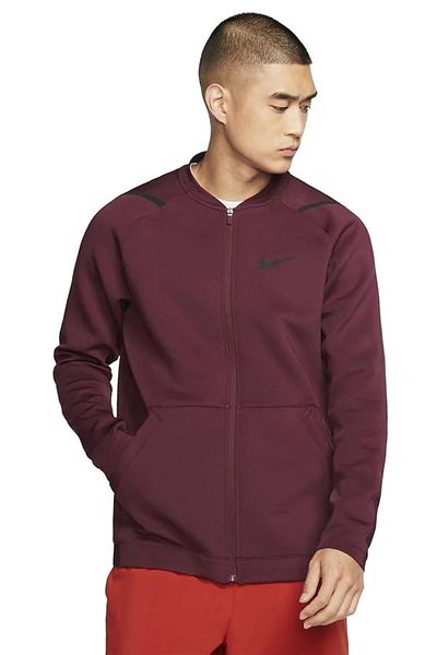 Nike Ανδρικό αθλητικό μπουφάν - Pro Dri Fit, με φερμουάρ, μπορντό