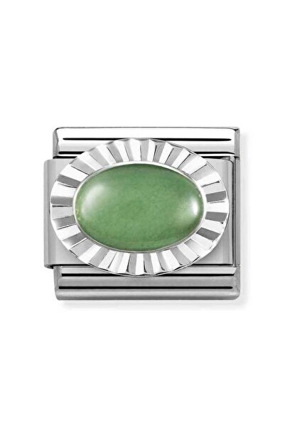 NOMİNATİON Composable Classic Dekoratif Link - Taşlar Oval Elmas - Yeşil Aven...