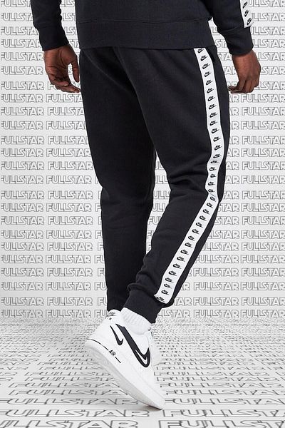 Nike Zeus Tape Graphics Hooded Black Club Fleece Tracksuit Set