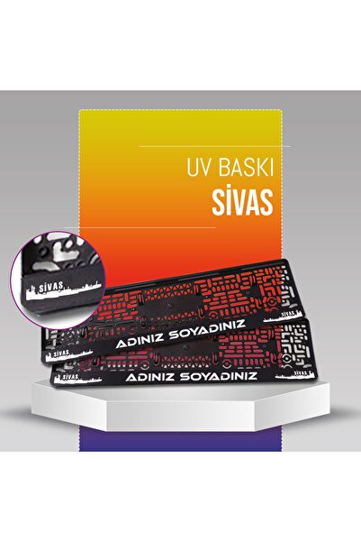 plakalıkhane Sivas Şehir Plakalık , 2 Adet Premium Uv Baskılı Kişiye Özel Plakalık