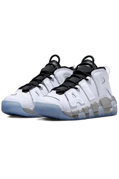 Nike Uptempo Air More Leather Sneaker Hakiki Deri Bilekli Spor Ayakkabı Beyaz