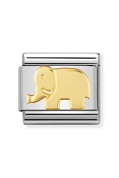 NOMİNATİON Composable Classic Anımals (earth) In Stainless Steel With 18k Gol...