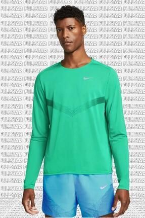 Nike Run Division Rise 365 Running Crew Sweat Uzun Kollu Ko u Ustu Sweatshirt Ye il Fiyat Yorumlar Trendyol