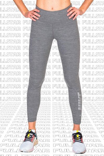 Nike Leggings One Diamond Shine 7/8 cu 2 buzunare cu strasuri Colanți de ridicare Gri