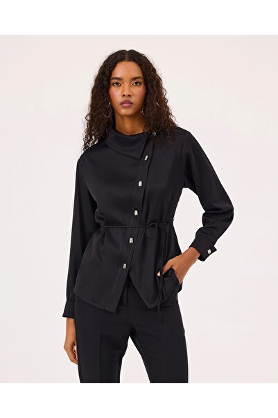 SEÇİLSTORE SEÇİL ASİMETRİK YAKA ŞIK GÖMLEK