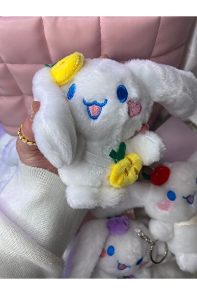 SANRIO Cınnamoroll Peluş Anahtarlık , Çanta Süsü , Peluş Oyuncak Hediyelik 1 Adet